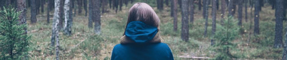 image of girl in forest